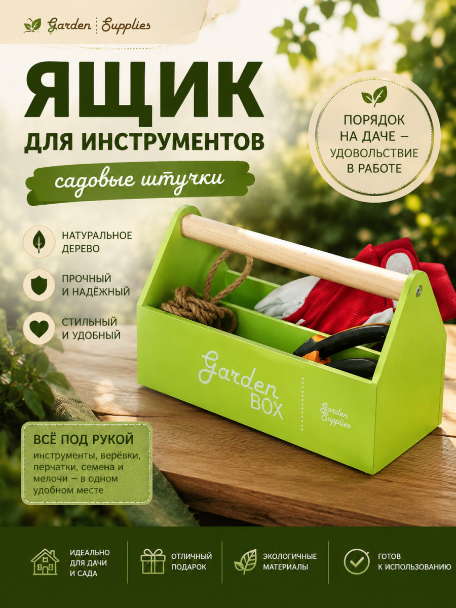 Ящик для садовых инструментов
