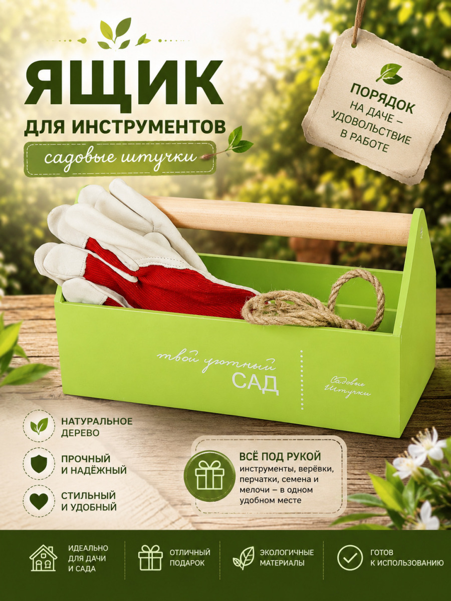 Ящик для садовых инструментов