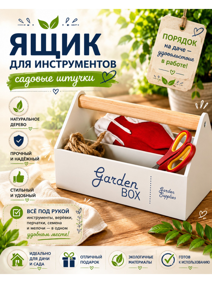 Ящик для садовых инструментов
