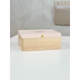 Шкатулка для девочки из дерева "Корона", 4 отделения