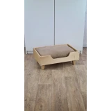 Лежанка для животных мелких и средних пород, деревянная, шоколад